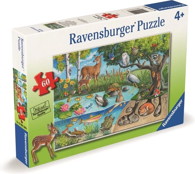 Puzzle zwierzęta na ziemi i pod nią – tajemnice przyrody 60 elementów