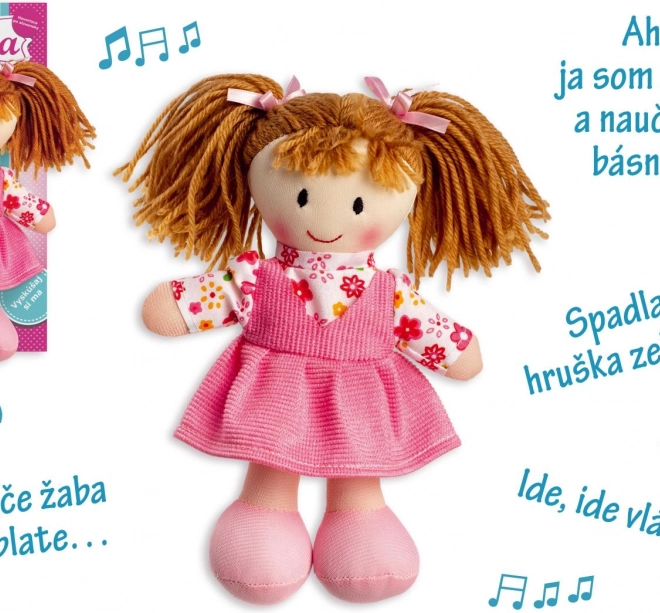 Pluszowa lalka Ania 20 cm, mówiąca po słowacku
