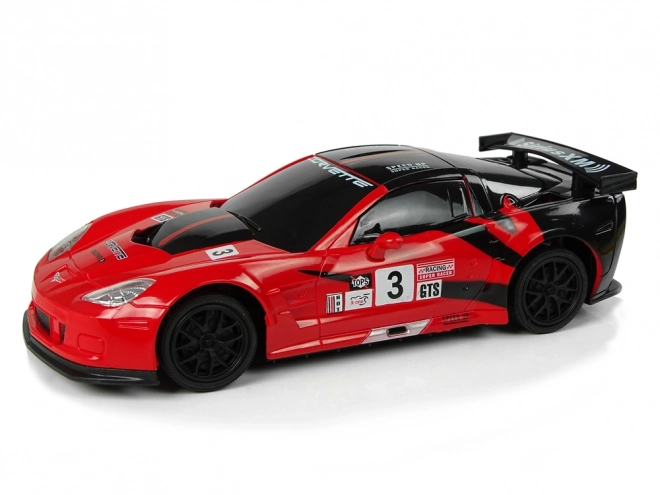 Sportowy samochód R/C 1:24 Corvette C6.R czerwone z oświetleniem