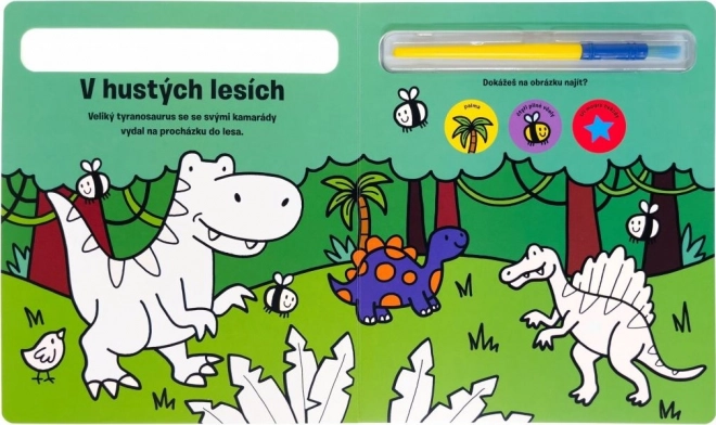 Pokoloruj mnie! Dinozaury - Książka z Malowaniem Wodą