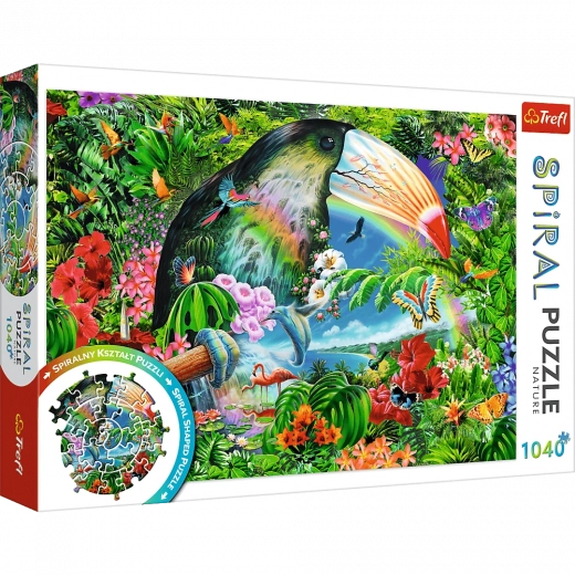 Puzzle spiralne – zwierzęta tropikalne, 1040 elementów