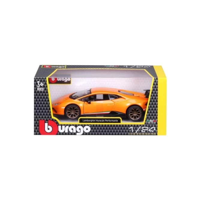 Lamborghini Huracan Performante pomarańczowy model 1:24