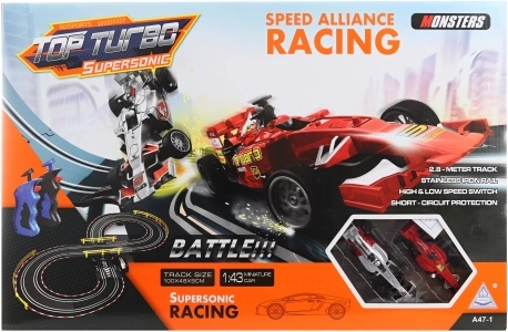 autodrom w kształcie ósemki z zasilaczem 100 × 48 × 9 cm