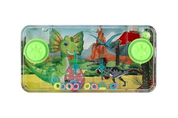 Wodna gra łamigłówka 11x6cm plastik dinozaur 4 rodzaje 24 szt. w pudełku