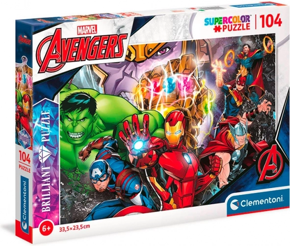 Błyszczące puzzle Marvel: Avengers 104 elementy