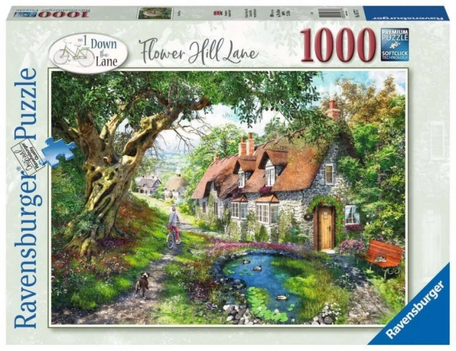 Puzzle 2D 1000 elementów Droga przez wzgórze kwiatów