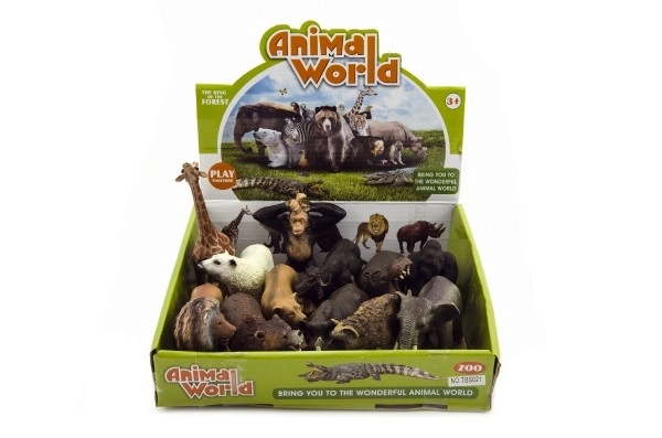 Zwierzątka safari ZOO plastik 10cm mix gatunków - 1 szt.