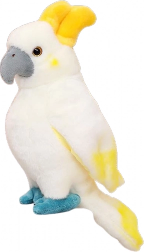 Pluszowa papuga kakadu biała 35 cm