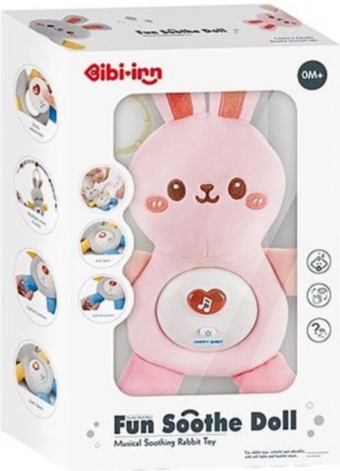 Chipolino pluszowy śpiący Króliczek Różowy