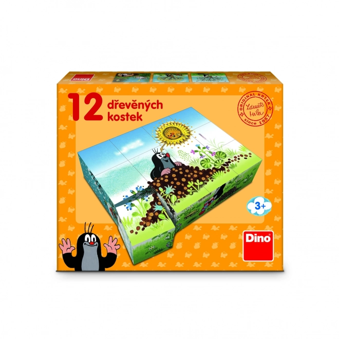 Dino Drewniane klocki Krecikowy rok 12 szt.