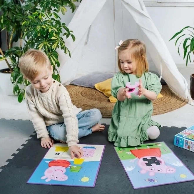 Baby MAXI 2x10 elementów układanki Radosny dzień świnki Peppy