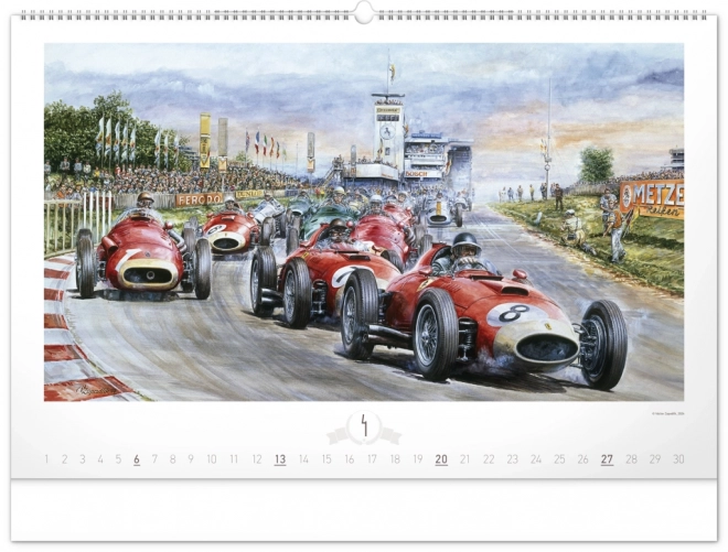 Kalendarz ścienny NOTIQUE Oldtimery – Václav Zapadlík 2025, 64 x 42 cm