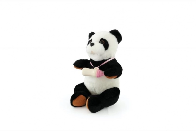 Interaktywna panda z butelką