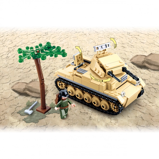 Sluban WWII M38-B0691 Niemiecki czołg Panzer II