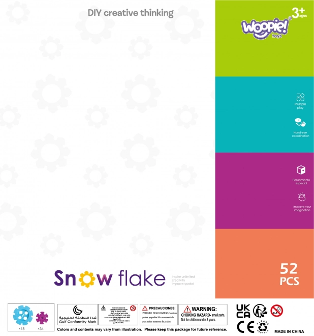 Klocki konstrukcyjne Wafle Jeżyk 52 szt.