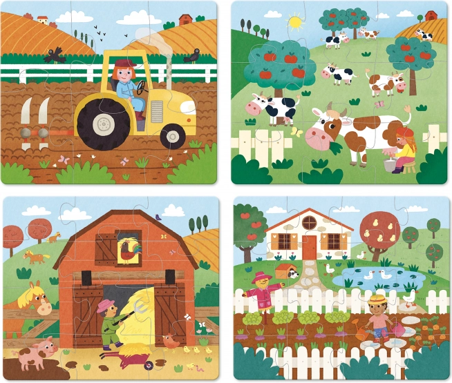 Vilac drewniane puzzle Farma 4 w 1