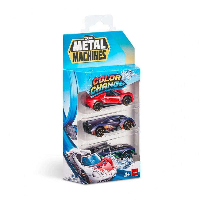 ZURU Metal Machines - Zestaw 3 samochodzików zmieniających kolor