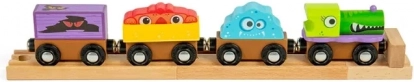 Bigjigs Rail drewniany pociąg Potworki