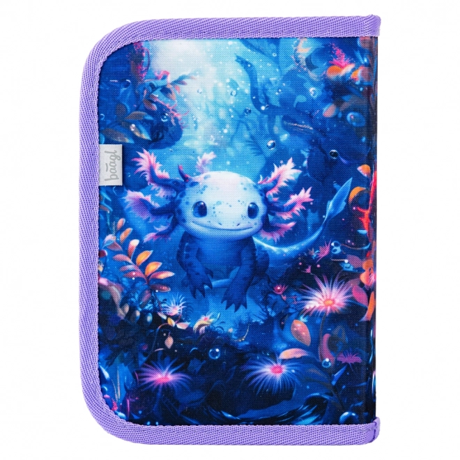 Jednopoziomowy piórnik Axolotl