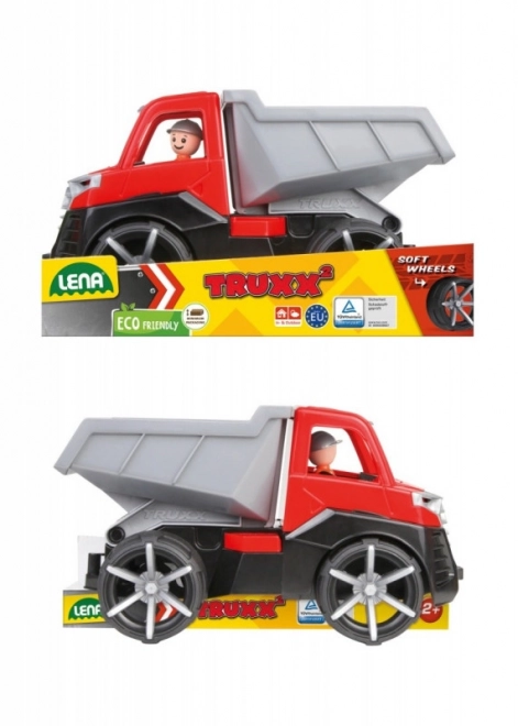 Auto Truxx 2 ciężarówka wywrotka plastikowa 26cm z figurką 27x15x16cm 24m+