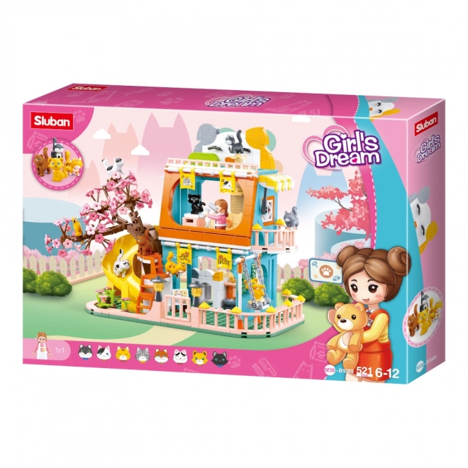 Sluban Girls Dream M38-B1089 Dom z dziewięcioma kotkami