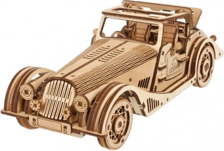 Ugears 3D drewniane mechaniczne puzzle – sportowy samochód Rapid Mouse