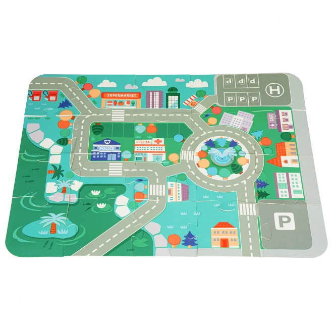 ECOTOYS Drewniane klocki Miasto