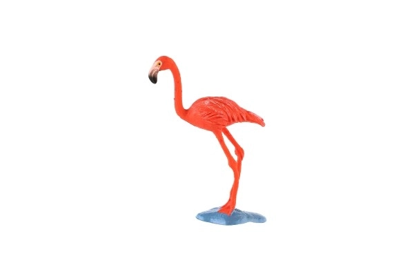 Plastowa figurka karaibskiego flaminga 9 cm