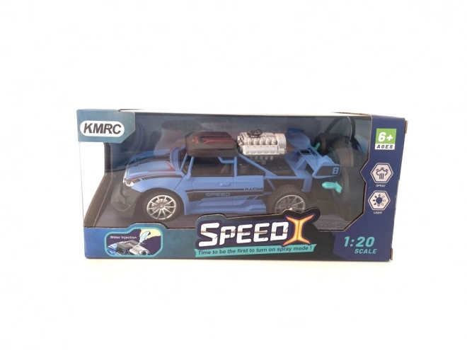 Zdalnie sterowane auto 1:20 z efektem dymu czerwone