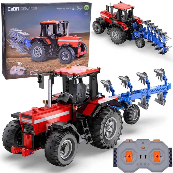 Duży zestaw bloków 1675-ele 1:17 Traktor + pług zdalnego sterowania ZA5251