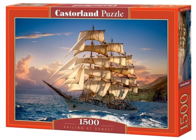 Puzzle Łódź o zmierzchu