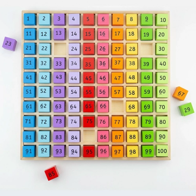 Edukacyjna zabawka Bigjigs Toys – Drewniane cyfry w pojemniku