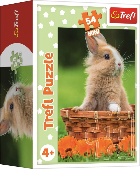 Trefl puzzle Urocze zwierzątka: króliczek w koszyku 54 elementy