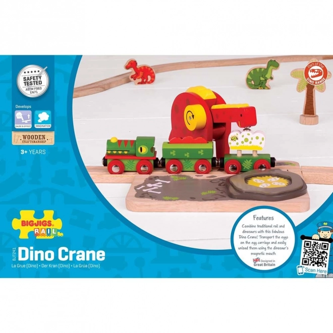Bigjigs Rail Dinozaurowy Żuraw