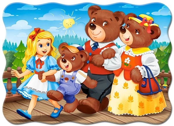 Puzzle 30 elementów Złotowłosa i trzy niedźwiedzie