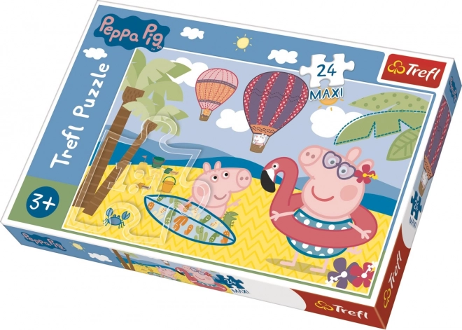 Puzzle Świnka Peppa: Wakacje Maxi 24 elementy
