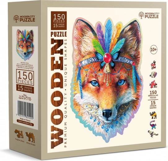 Drewniane puzzle Mistyczny lis 150 elementów WOODEN CITY