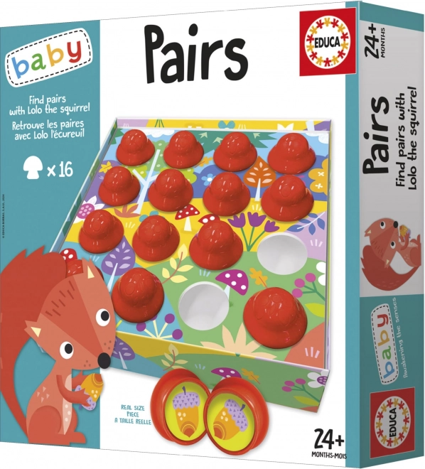 EDUCA Baby Znajdź pary z wiewiórką Lolo