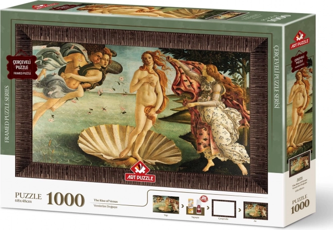 ART PUZZLE Puzzle z ramą i klejem 3w1 1000 elementów – Narodziny Wenus