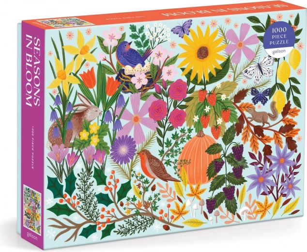 galison puzzle pory roku w kwiatach 1000 elementów
