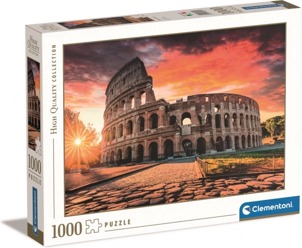 Puzzle 1000 elementów CLEMENTONI – Koloseum o zachodzie słońca