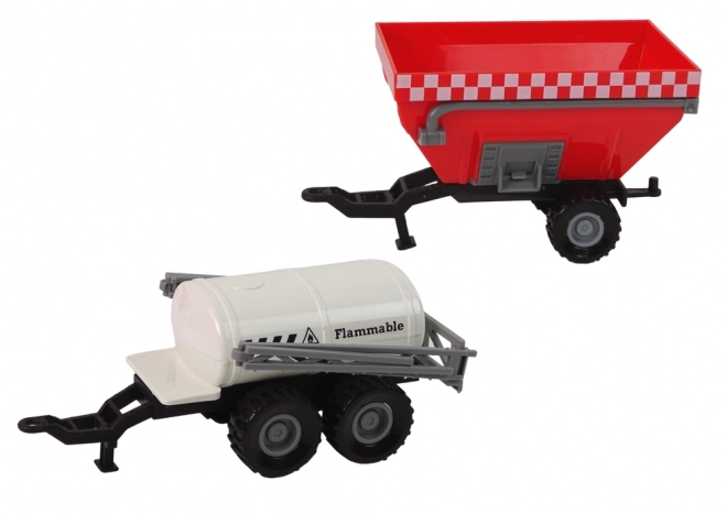 Duży traktor z diodami LED i dźwiękami - zestaw 2 maszyn rolniczych