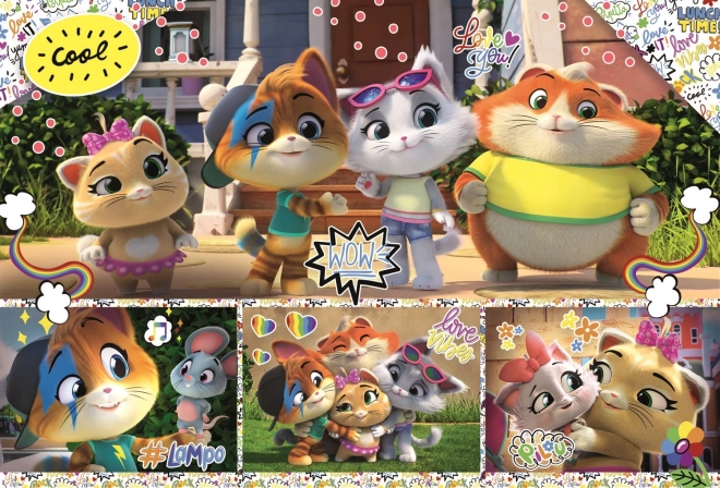 Puzzle 100 elementów 44 CATS – zgrana paczka przyjaciół