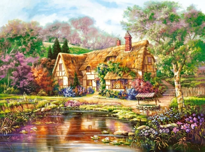 Puzzle 3000 elementów Zmierzch nad stawem Woodgreen