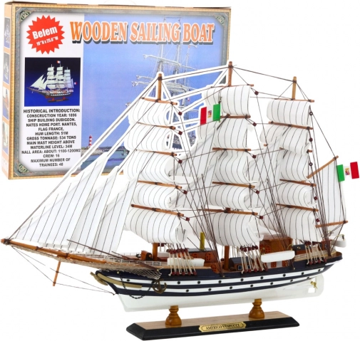 Dekoracyjny Model Żaglowca Amerigo Vespucci 64x46 cm