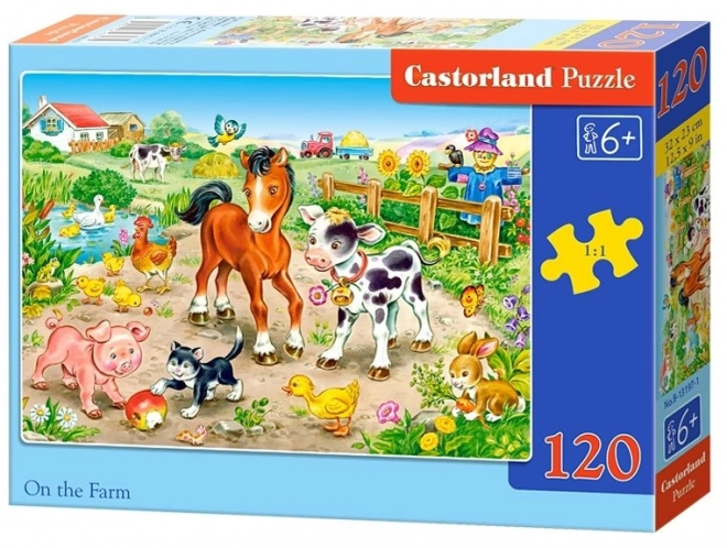 Puzzle 120 elementów Na farmie
