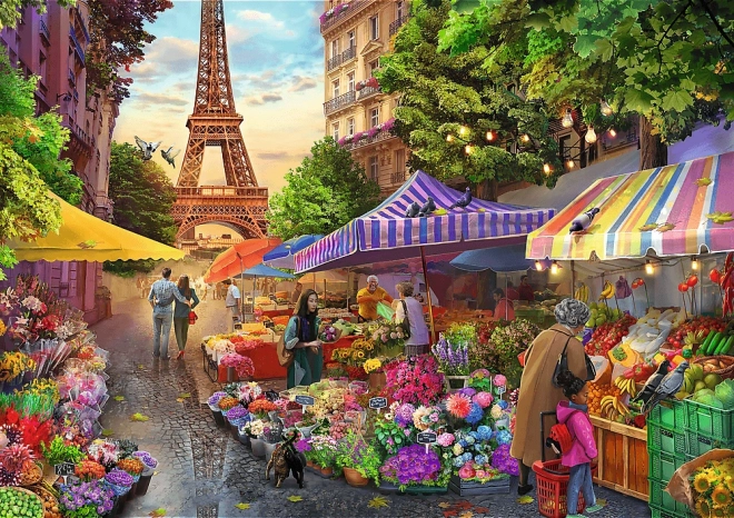 TREFL Puzzle Premium Plus Herbaciane Popołudnie: Targ Kwiatowy 1000 elementów