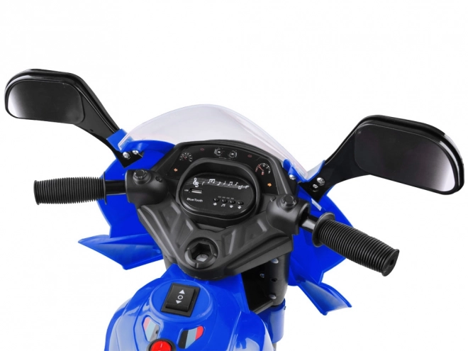 Dziecięcy motocykl sportowy z kolorowym oświetleniem LED – Niebieska