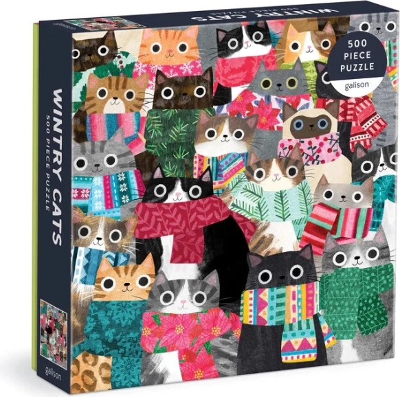 Galison puzzle zimowe koty 500 elementów