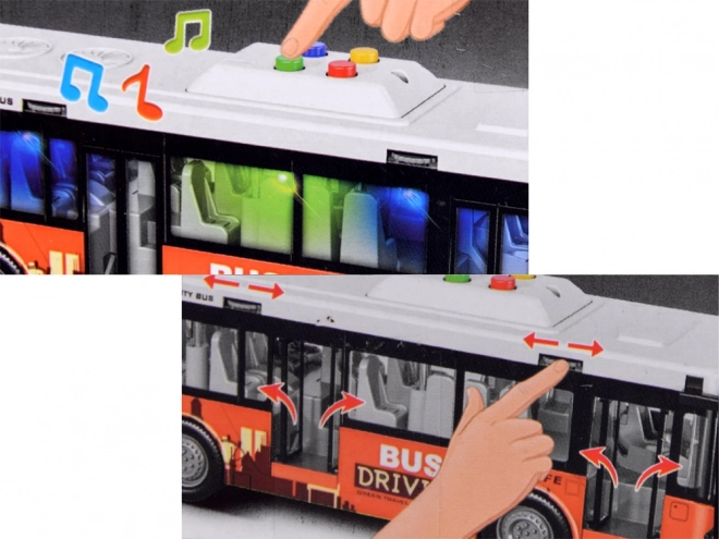 Duży autobus z dźwiękami i światłami